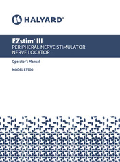 Halyard EZstim III Manual Del Operador