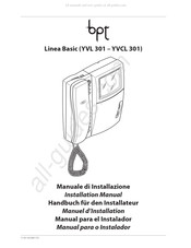 Bpt YVL301 Manual Para El Instalador