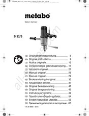 Metabo B 32/3 Manual Original