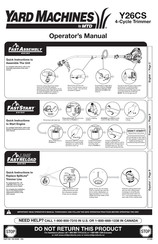 MTD Yard Machines Y26CS Manual Del Operador