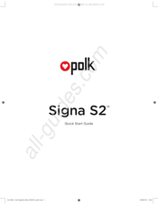 Polk Signa S2 Guia De Inicio Rapido