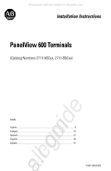 Rockwell Automation Allen-Bradley PanelView 600 Instrucciones De Instalación