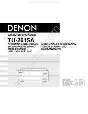 Denon TU-201SA Instrucciones De Operación