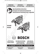Bosch RH540M Instrucciones De Funcionamiento Y Seguridad