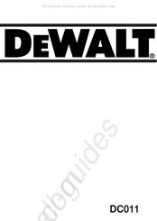 Dewalt DC011 Manual De Instrucciones