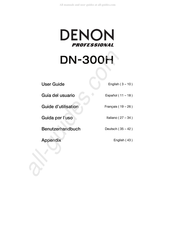 Denon Professional DN-300H Guia Del Usuario