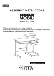 Techni Mobili RTA-2706A Instrucciones De Ensamblaje