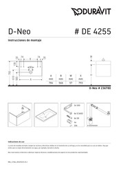 Duravit D-Neo DE 4255 Instrucciones De Montaje