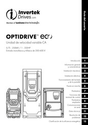 Sumitomo Drive Technologies Invertek Drives Optidrive Guia Del Usuario