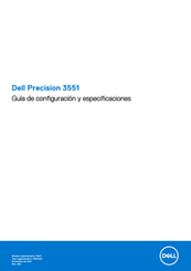 Dell Precision 3551 Guía De Configuración Y Especificaciones