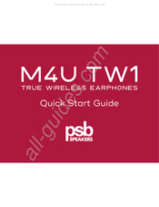 PSB Speakers M4U TW1 Guia De Inicio Rapido