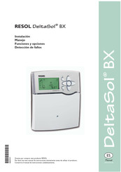 Resol PeltaSol BX Manual De Instalacion, Manejo, Funciones Y Opciones Y Deteccion De Fallos