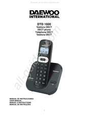 Daewoo International DTD 1600 Manual De Instrucciones