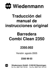 Wiedenmann 2350.002 Traducción Del Manual De Instrucciones Original