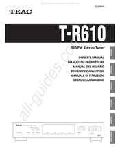 Teac T-R610 Manual Del Usuario