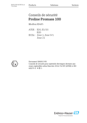 Endress+Hauser Proline Promass 100 Manual Del Usuario