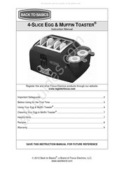 Back to Basics 4-SLICE EGG & MUFFIN TOASTER Manual De Instrucciones