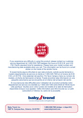 Baby Trend EZ Manual De Instrucciones