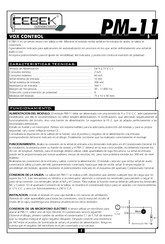 Cebek PM-11 Manual Del Usuario