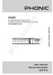 Phonic ZA100 Manual Del Usuario