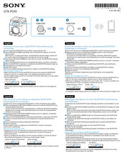 Sony GTK-PG10 Guia De Inicio Rapido