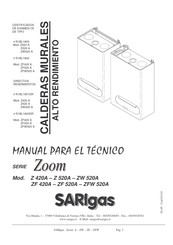 SARIgas ZOOM ZFW 520A Serie Manual Tecnico