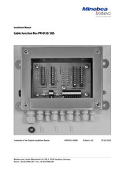 Minebea Intec PR 6130/38S Manual De Instalación