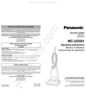 Panasonic MC-UG581 Instrucciones De Operación