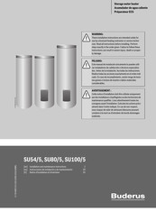 Buderus SU100/5 Instrucciones De Instalación Y De Mantenimiento