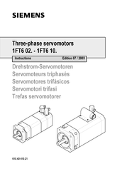 Siemens 1FT6 10 Serie Manual Del Usuario