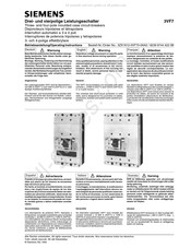 Siemens 3VF7 Instrucciones De Operación