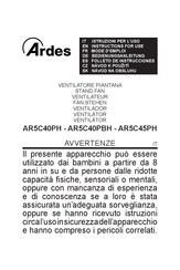 ARDES AR5C40PBH Folleto De Instrucciones