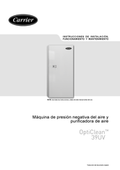 Carrier OptiClean 39UV Instrucciones De Instalación, Funcionamiento Y Mantenimiento
