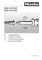 Miele EBA 5476 MC Instrucciones De Instalación