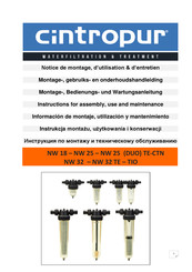 Cintropur NW 25 Información De Montaje, Utilización Y Mantenimiento