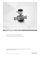 KROHNE OPTIFLUX 6000 Inicio Rápido