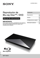 Sony BDP-S6200 Manual De Instrucciones