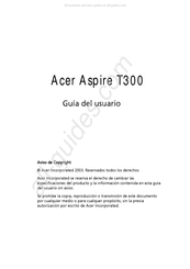 Acer Aspire T300 Guia Del Usuario