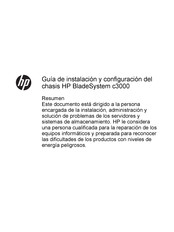 HP BladeSystem c3000 Guia De Instalacion Y Configuración