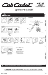 Cub Cadet HB227 Manual Del Operador