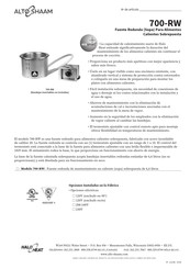 Alto-Shaam 700-RW Manual Del Usuario