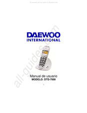 Daewoo International DTD-7000 Manual Del Usuario