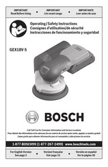 Bosch GEX18V-5 Instrucciones De Funcionamiento Y Seguridad