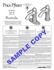 Price Pfister Bernini 42 Serie Manual Del Usuario