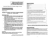 American Gardener ReadyHedger RH18 Manual Del Usuario