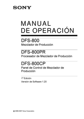 Sony DFS-800 Manual De Operación