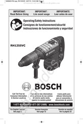 Bosch RH1255VC Instrucciones De Funcionamiento Y Seguridad