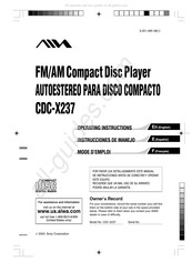 Sony AIWA CDC-X237 Manual Del Usuario