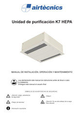 Airtecnics K7 770 HEPA Manual De Instalación, Operación Y Mantenimiento