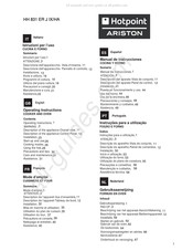 Hotpoint Ariston HH 831 ER J IX/HA Manual De Instrucciones